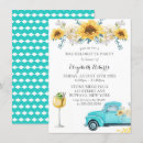 Recherche de boisson 11x16 invitations Turquoise