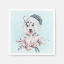 Recherche de husky serviettes Aquarelle
