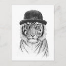 Recherche de tigre blanc cartes postales Noir et blanc