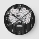 Recherche de crâne noir et blanc horloges Gothique