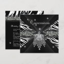 Recherche de zèbre blanc noir invitations Quinceanera