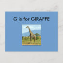 Recherche de lettre g cartes postales Girafe