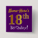 Recherche de dix huit badges Fête d'anniversaire