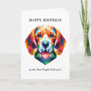Recherche de chien de beagle vœux cartes Pour lui