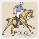 Recherche de joueur de polo autocollants Cheval