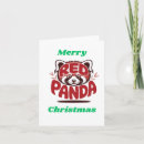 Recherche de panda roux vœux cartes Rouge