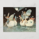 Recherche de lune vintage cartes postales Fées
