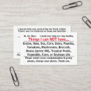 Recherche de allergique cartes visite Allergènes