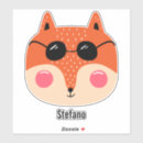 Recherche de rouge renard autocollants Enfants