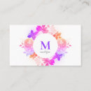 Recherche de monogramme floral cartes visite Maquilleur