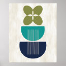 Recherche de bleu turquoise abstraite moderne posters Vert