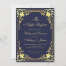 Recherche de navy blue répétition dîner invitations Bleu marine