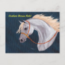 Recherche de cheval arabe blanc cartes postales Équin