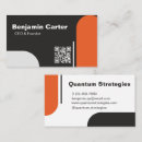 Recherche de noir blanc orange cartes visite Professionnel