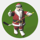 Recherche de hockey père noël autocollants Drôle