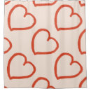 Recherche de motif rouge coeur rideaux douche Amusant