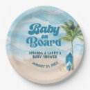 Recherche de beach baby shower assiettes Surf