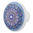 Recherche de mandala bleu boutons et poignées de porte Élégant