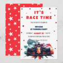 Recherche de voiture de course rouge invitations Aquarelle