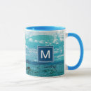 Recherche de bleu saphir tasses Monogramme