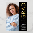Recherche de remise diplôme invitations Noir et or