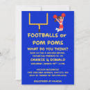 Recherche de pom pom 13x18 invitations Cheerleader