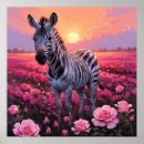 Recherche de zèbre rose posters Jungle