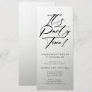 Recherche de argent 10x23 invitations Moderne