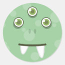 Recherche de monstre vert autocollants Pour tous