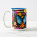 Recherche de papillon bleu tasses Pour lui