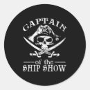 Recherche de pirate drôle autocollants Capitaine