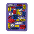 Recherche de présentateur magnets Illustration nostalgique