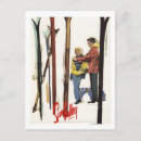 Recherche de skis cartes postales Couple