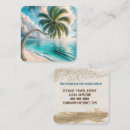 Recherche de palmier tropical cartes visite Customer