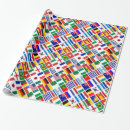 Recherche de drapeau du monde papier cadeau Football