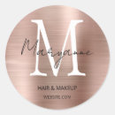 Recherche de logo rond autocollants Monogramme