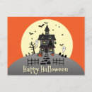 Recherche de maison hantée halloween cartes postales Noir