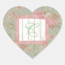 Recherche de coeur vintage autocollants Affligé