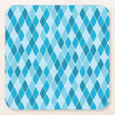 Recherche de motif harlequin dessous de verres Bleu