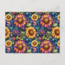 Recherche de motif bohème cartes postales Floral