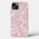 Recherche de feuille de bananier iphone coques Rose