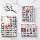 Recherche de drapeau du monde papier cadeau International