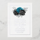 Recherche de turquoise noir mariage invitations Élégant