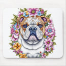 Recherche de bulldog tapis souris Fleurs