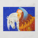 Recherche de cheval rouge cartes postales Blanc