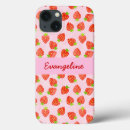 Recherche de motif de fraise iphone coques Girly