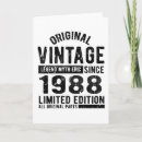 Recherche de 1988 anniversaire cartes Vintage