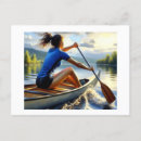 Recherche de canoë cartes postales Femme