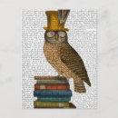 Recherche de hibou steampunk cartes postales Contemporain