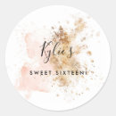 Recherche de fille douce autocollants Rose et or